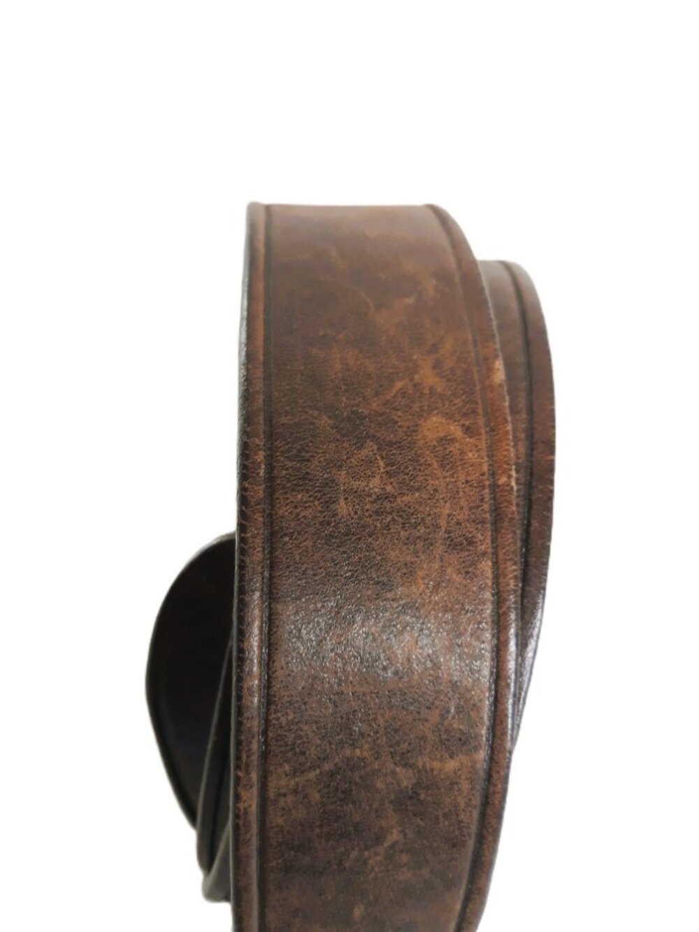Prada Men's Brown Leather Belt 40 Distressed - Picture 4 of 11